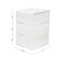 Martha Stewart Brody Clear Plastic Storage Organizer Bins W/ White Engineered Wood Lid, 3 Pack Small, 3.75in x 3in BE-PB4517-3WD-CL-WH-MS - alternate 9